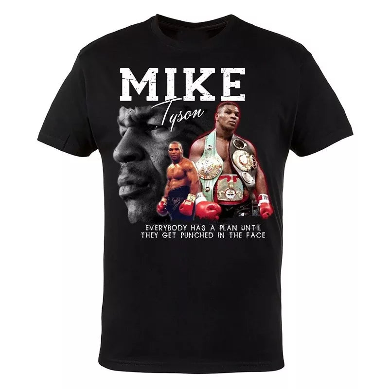 MMA Mike Tyson Boxing Gym Black T-Shirt Cotton Short Sleeve Men's T Shirt New Tees