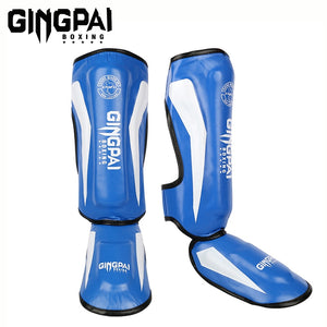 MMA Muay Thai Kickboxing Leather Shin Guards