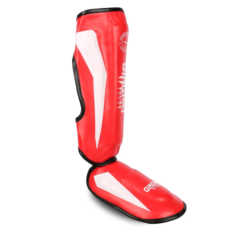 MMA Muay Thai Kickboxing Leather Shin Guards