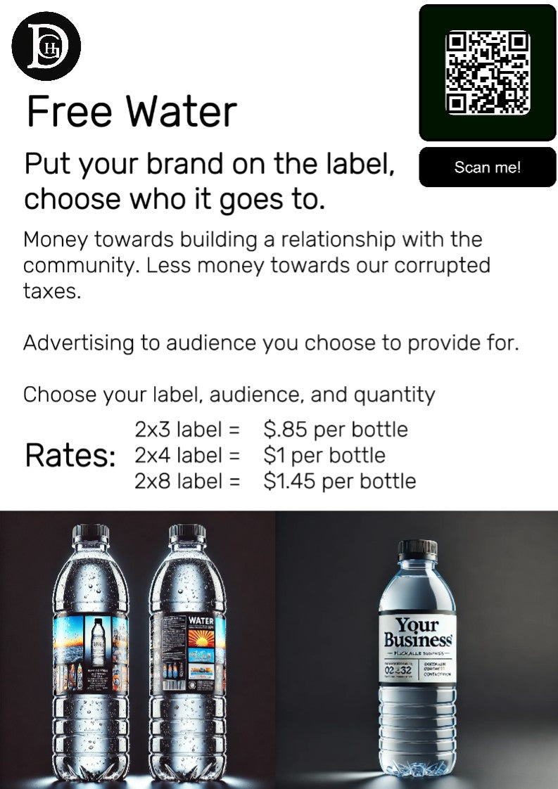 DHG Free Water Advertising (100 bottles)