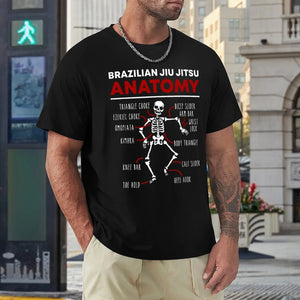 Brazilian Jiu Jitsu Anatomy Skeleton Funny Martial Arts T Shirts Graphic Streetwear Short Sleeve Harajuku Hip Hop T-shirt