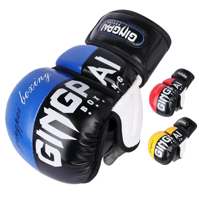 Multi Color Fingerless MMA Gloves Training Sparring