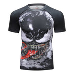 Animal Graphic Compression Shirt Rashguard Jiu Jitsu MMA Fitness Quick Dry Rash Guard