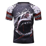 Animal Graphic Compression Shirt Rashguard Jiu Jitsu MMA Fitness Quick Dry Rash Guard