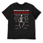 Brazilian Jiu Jitsu Anatomy Skeleton Funny Martial Arts T Shirts Graphic Streetwear Short Sleeve Harajuku Hip Hop T-shirt