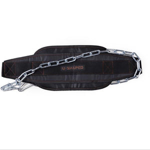 Weight Lifting Belt w/ Chain Dip, Pull Up, Chin Up Gym Belt